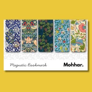 William Morris Textile Design Magnetic Bookmarks Set of 5 – Vintage Art & Floral Patterns –  Matt Lamination