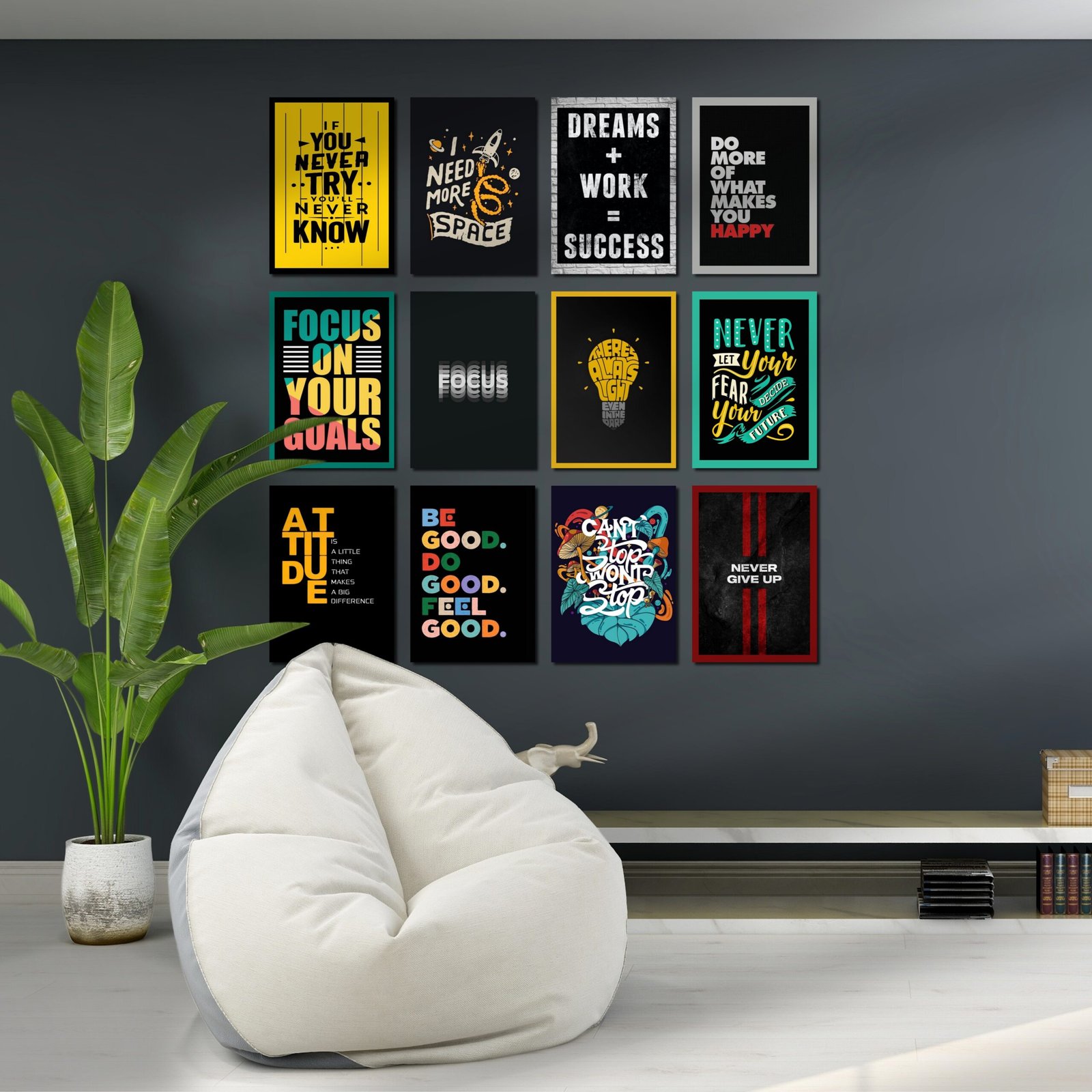 Motivational Posters Set of 12 – A4 Wall Art for Home, Study & Office - Image 3
