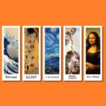 Mohhar Art Masterpiece Bookmarks Set of 20 – Featuring 20 Legendary Painters | 350 GSM Velvet-Laminated, Double-Sided Premium Art Bookmark Collection