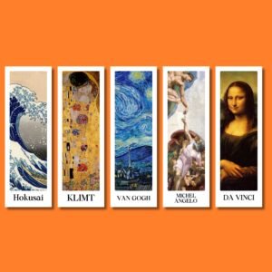 Mohhar Art Masterpiece Bookmarks Set of 20 – Featuring 20 Legendary Painters | 350 GSM Velvet-Laminated, Double-Sided Premium Art Bookmark Collection