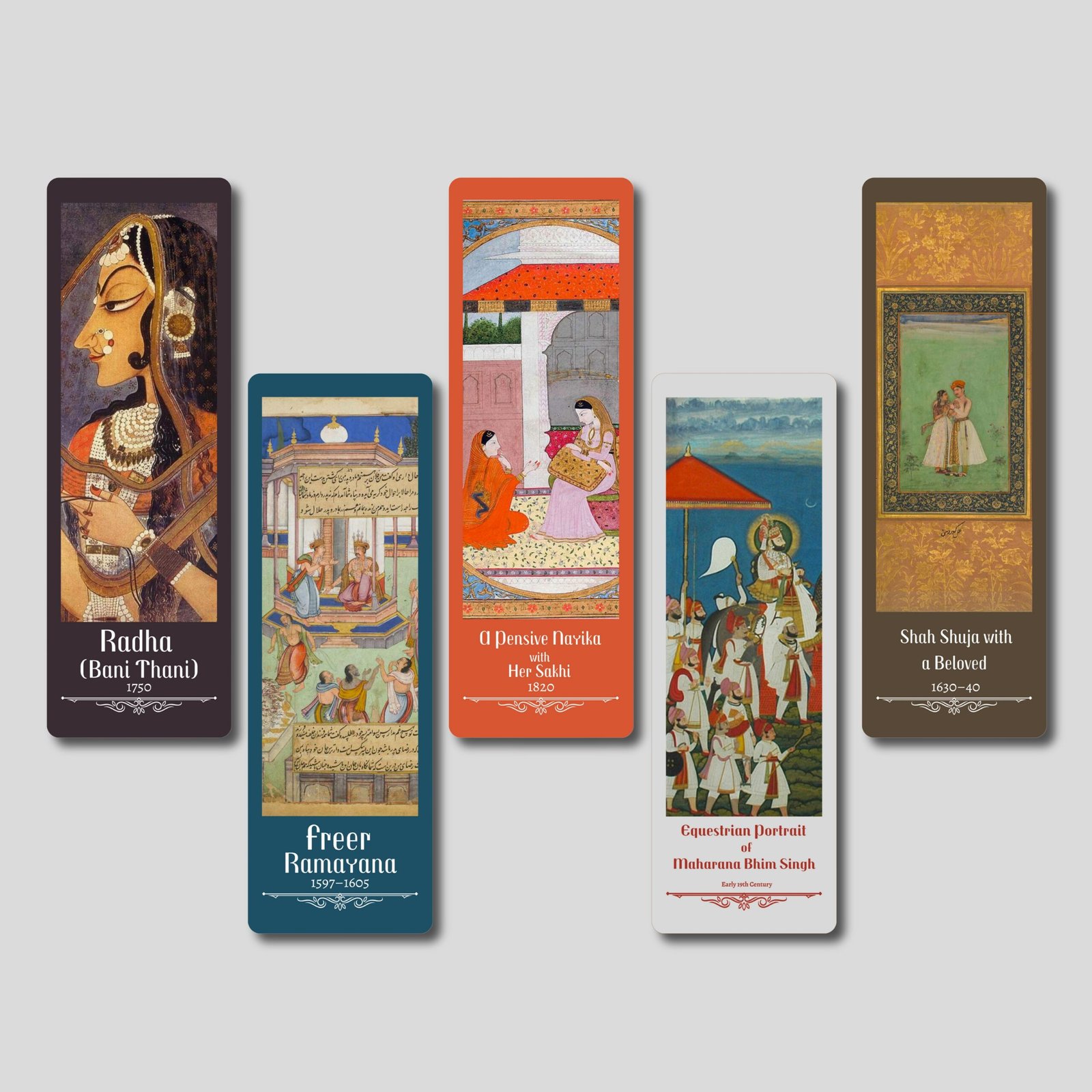 Indian Art Bookmarks Set of 10 – Famous Miniature Paintings Collection with Descriptions – Thermal Matt Lamination - Image 2